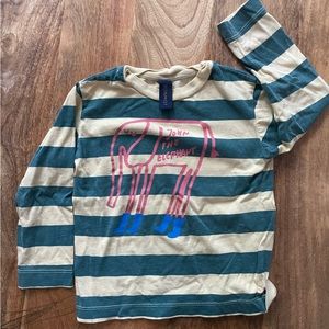Toddler Baby Bonmot John the Elephant Long Sleeve Striped Tee! Toddler 2-3yrs 🐘